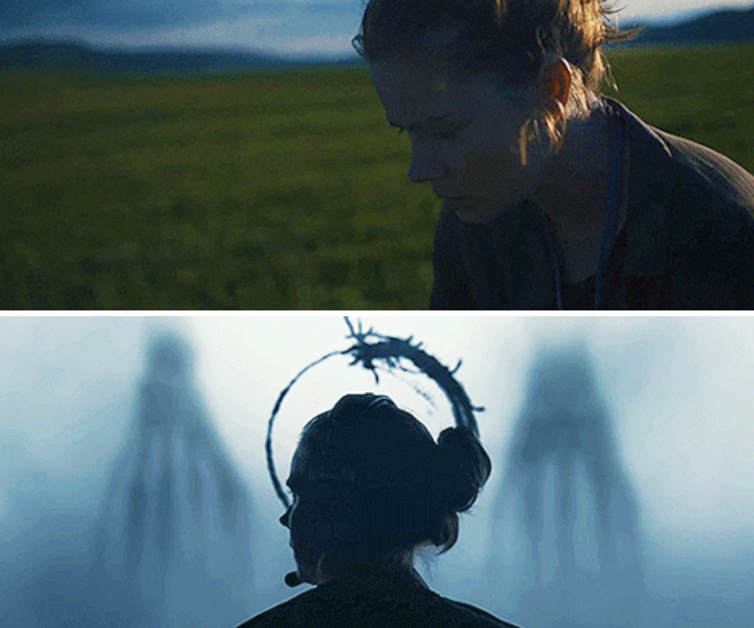 Amy Adams talking to aliens in &quot;Arrival&quot;