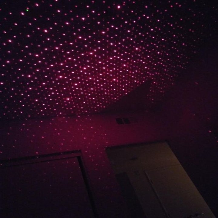 Another reviewer's picture of the star projector but in their bedroom 