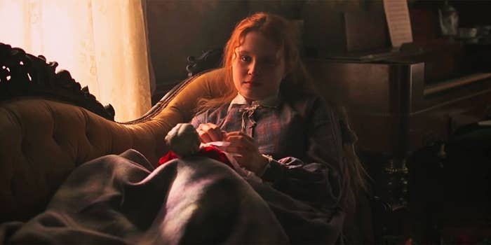 Closeup of Beth in &quot;Little Women&quot;