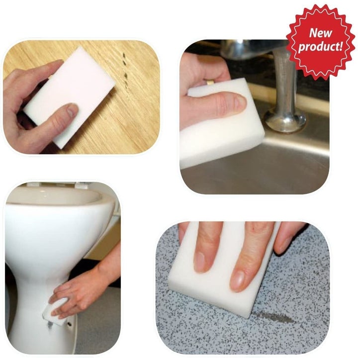 Sponges cleaning a variety of surfaces