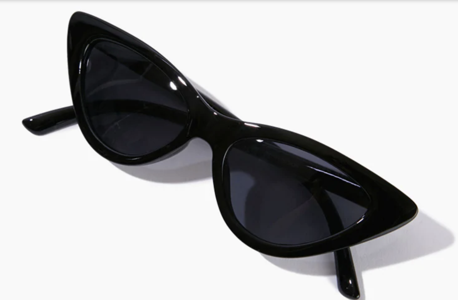 black cat-eye sunglasses