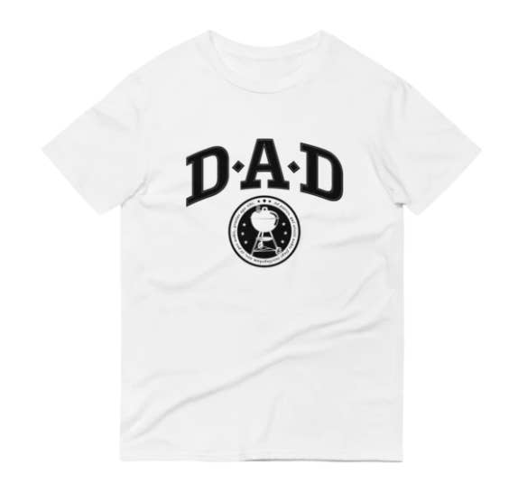 T-shirt with DAD in large, bold font 