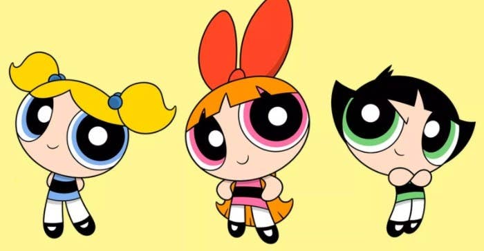 Bubbles being super sweet, Blossom being cute and in charge, and Buttercup being tough