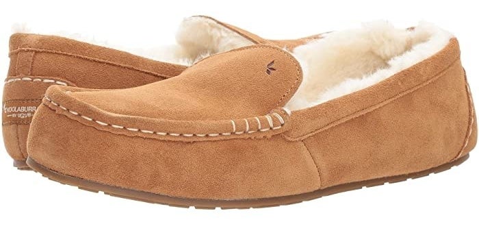 Koolaburra by Ugg Lezly slip-on slipper with a soft suede upper and stitch detailing around the toe