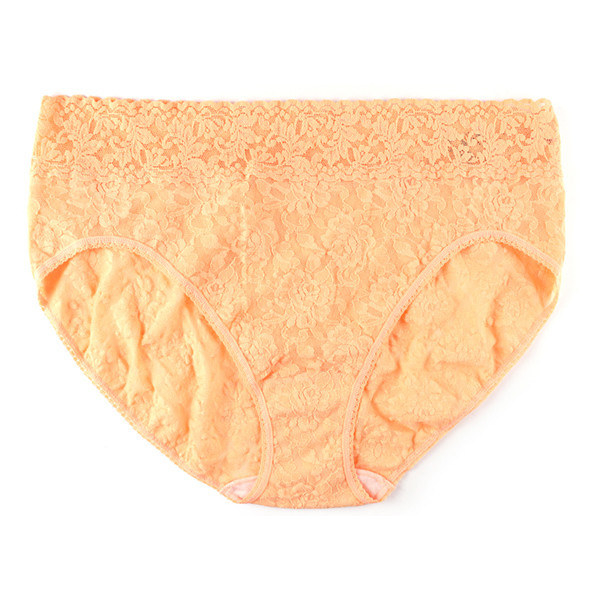 Signature Lace Plus Size French Brief in Apricot Crush