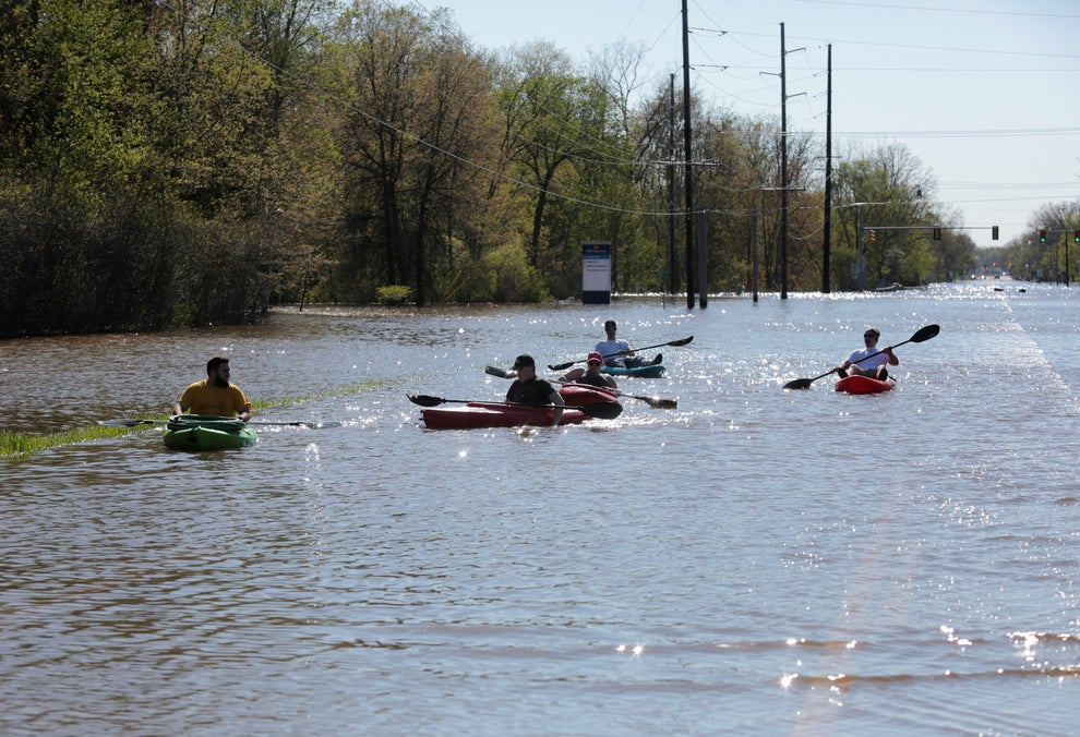 Dramatic Photos Show Flooding In Michigan After Dams Break