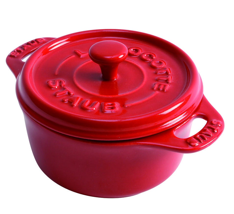red mini cocotte with lid