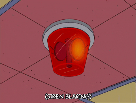 gif of cartoon red light siren going off
