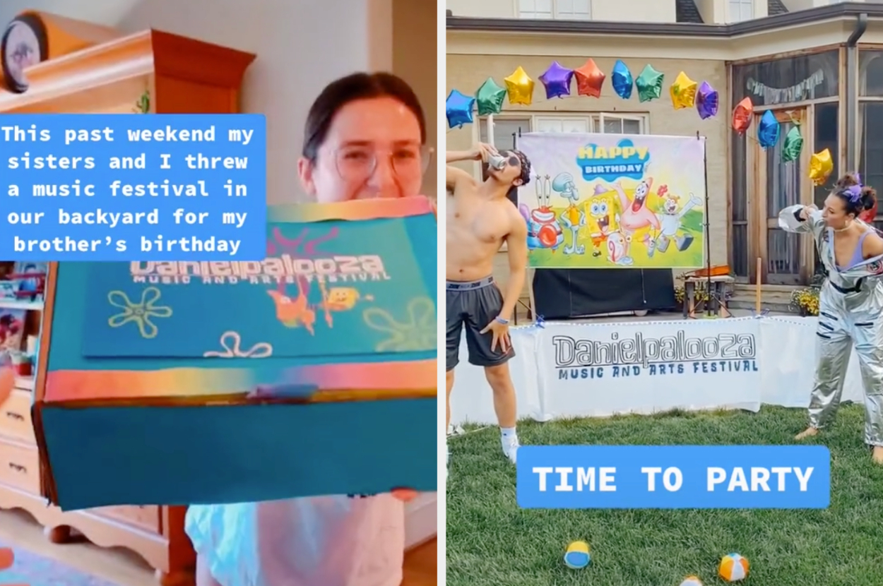 A Girl On Tiktok Threw Her Brother His Very Own Backyard Music Festival For His Birthday