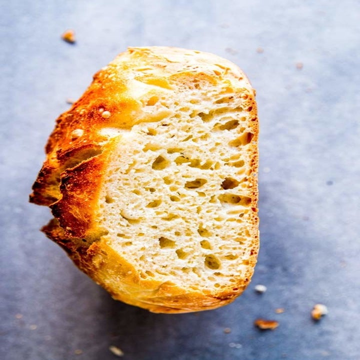 A slice of freshly baked bread.