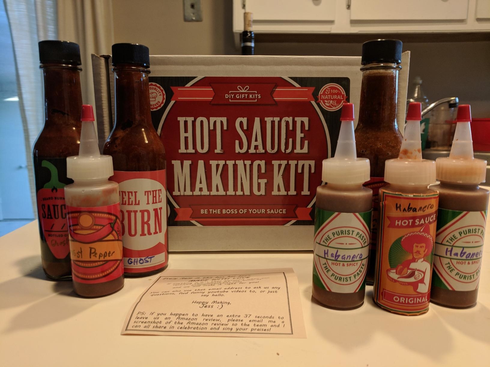 DIY Hot Sauce Making Kit. Spicy Unique Gift for Birthdays & 