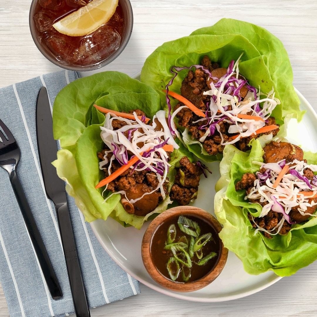 Lettuce cups made with the meal kit
