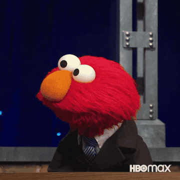 Gif of Elmo gasping on his new talkshow