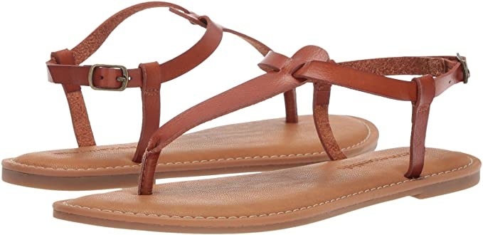 the sandals in tan