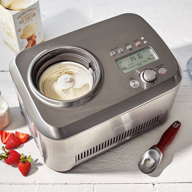 a stainless steel high-end ice cream machine