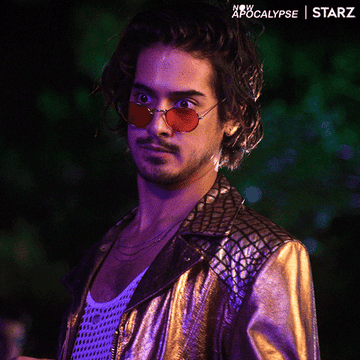 Gif: Avan Jogia raises his eyebrows and opens his mouth in silent surprise, looking off to the side