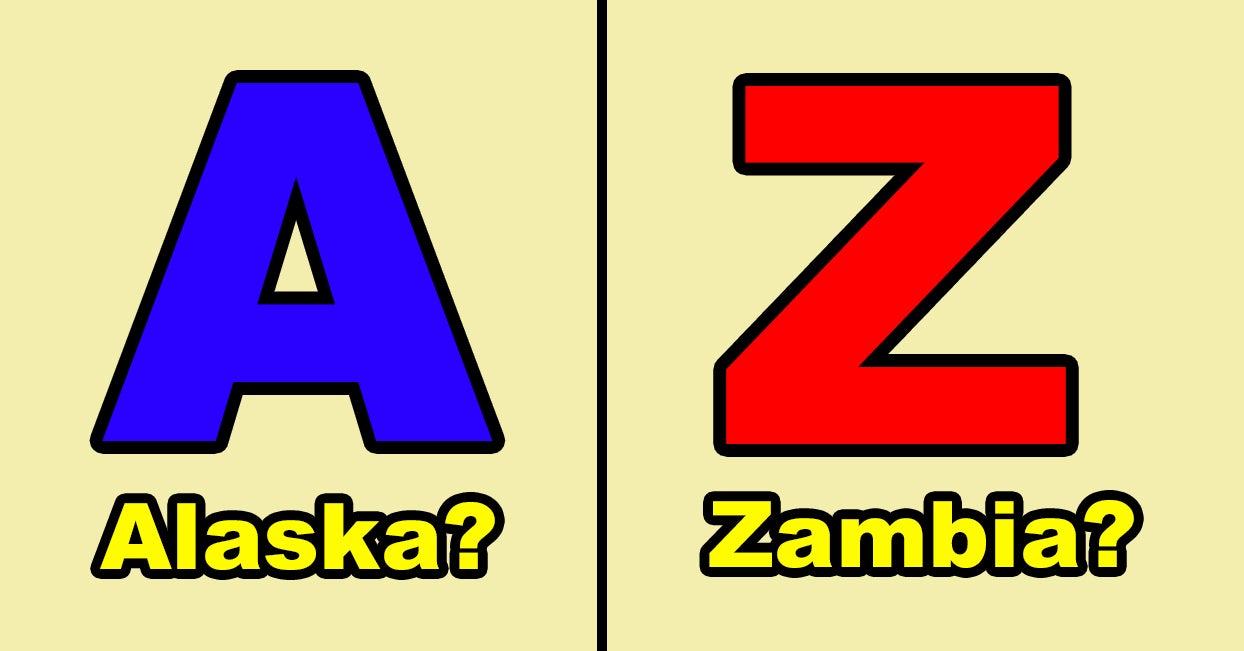 Geography Quiz: Name The States For Each Letter Of The Alphabet