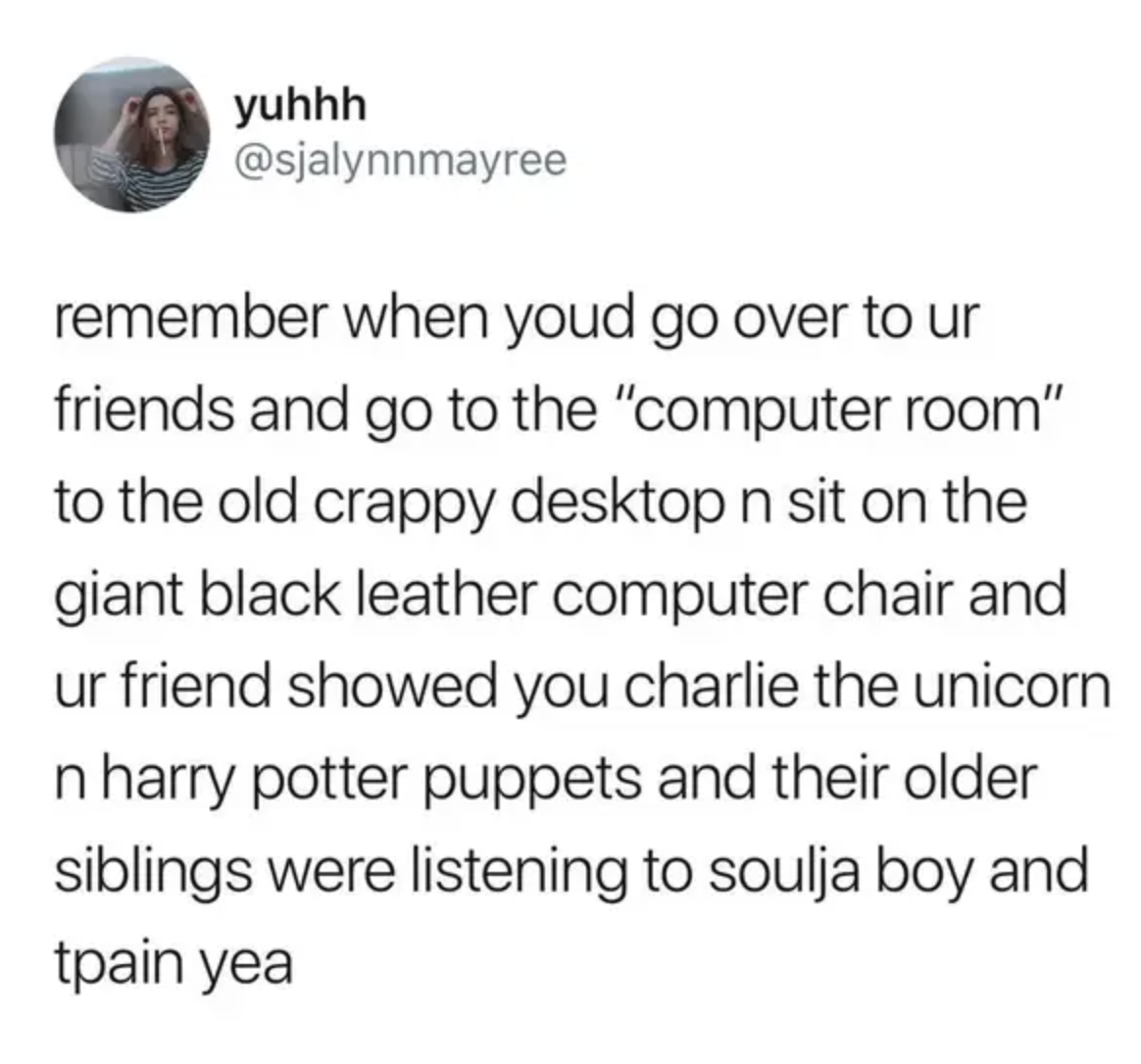 Tweet about the existence of a computer room being a thing