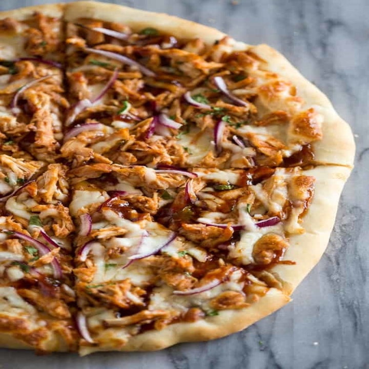 A Barbecue Chicken Pizza pie