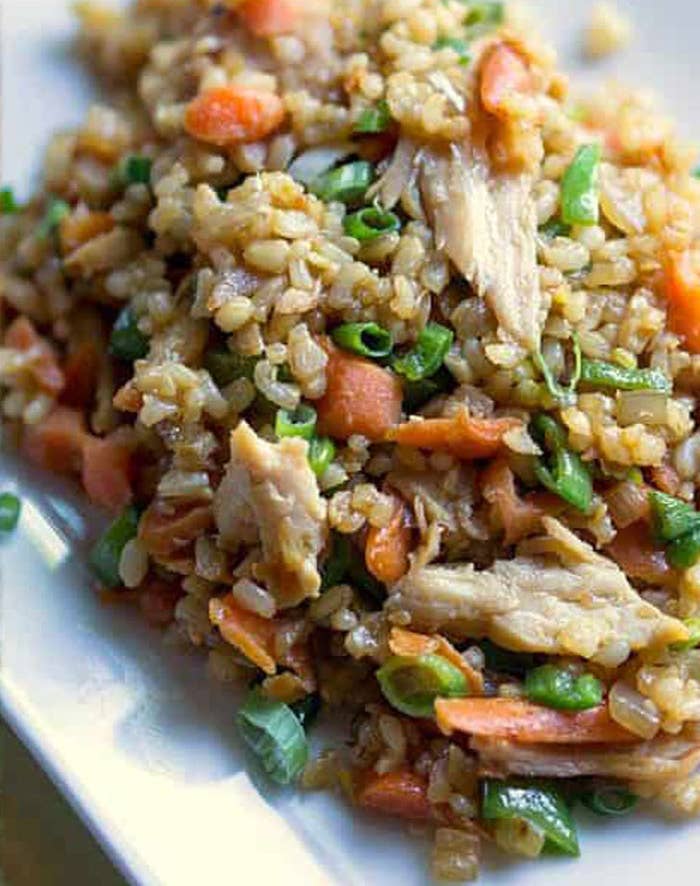 Teriyaki Chicken and Rice on a plate