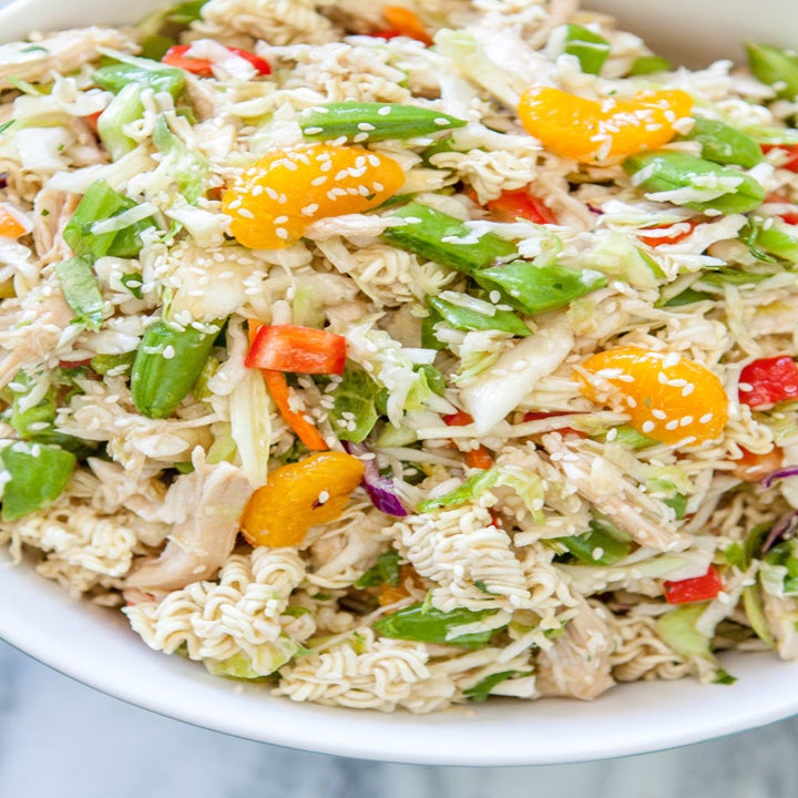 Chicken Ramen Salad close up