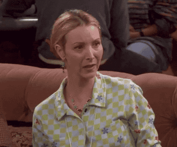 gif of Lisa Kudrow in the TV show &quot;Friends&quot; making a disgusting face and saying &quot;UH?&quot;