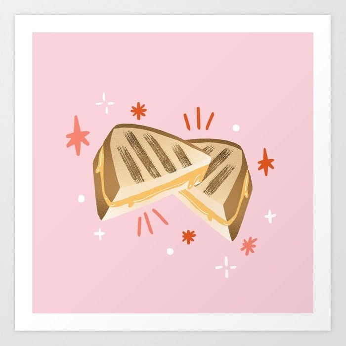 Illustration of grilled cheese