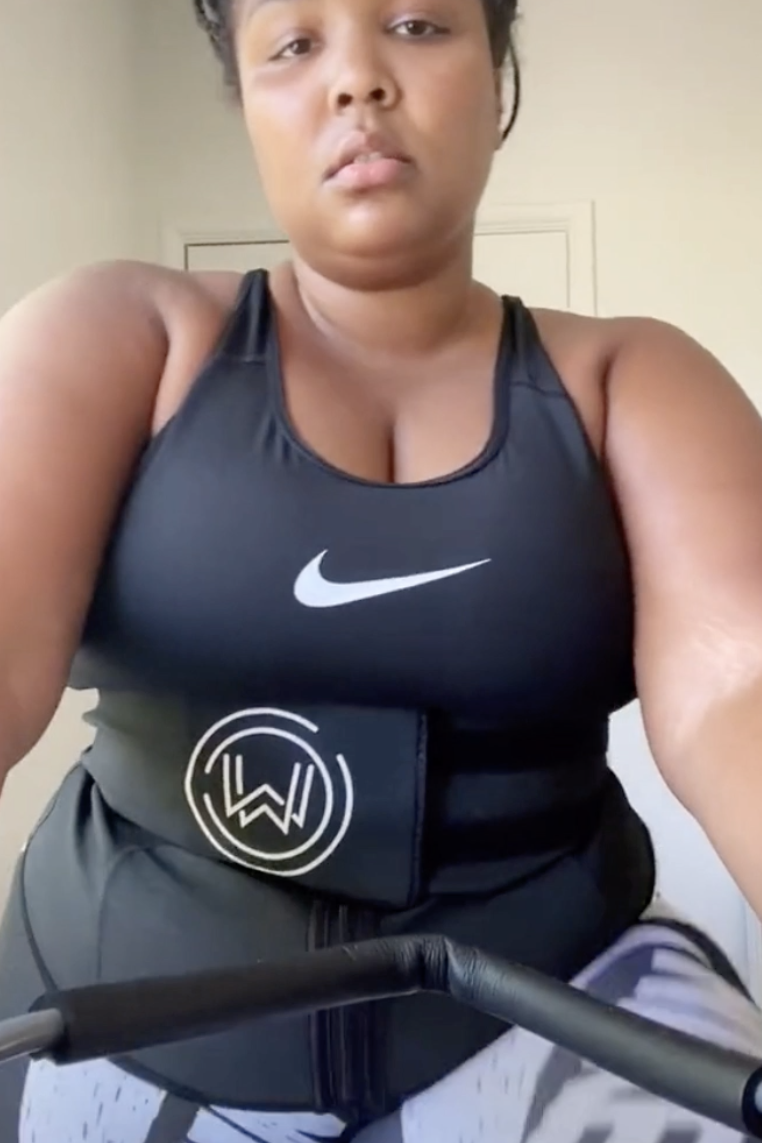 Lizzo blasts fat-shamers in workout TikTok video