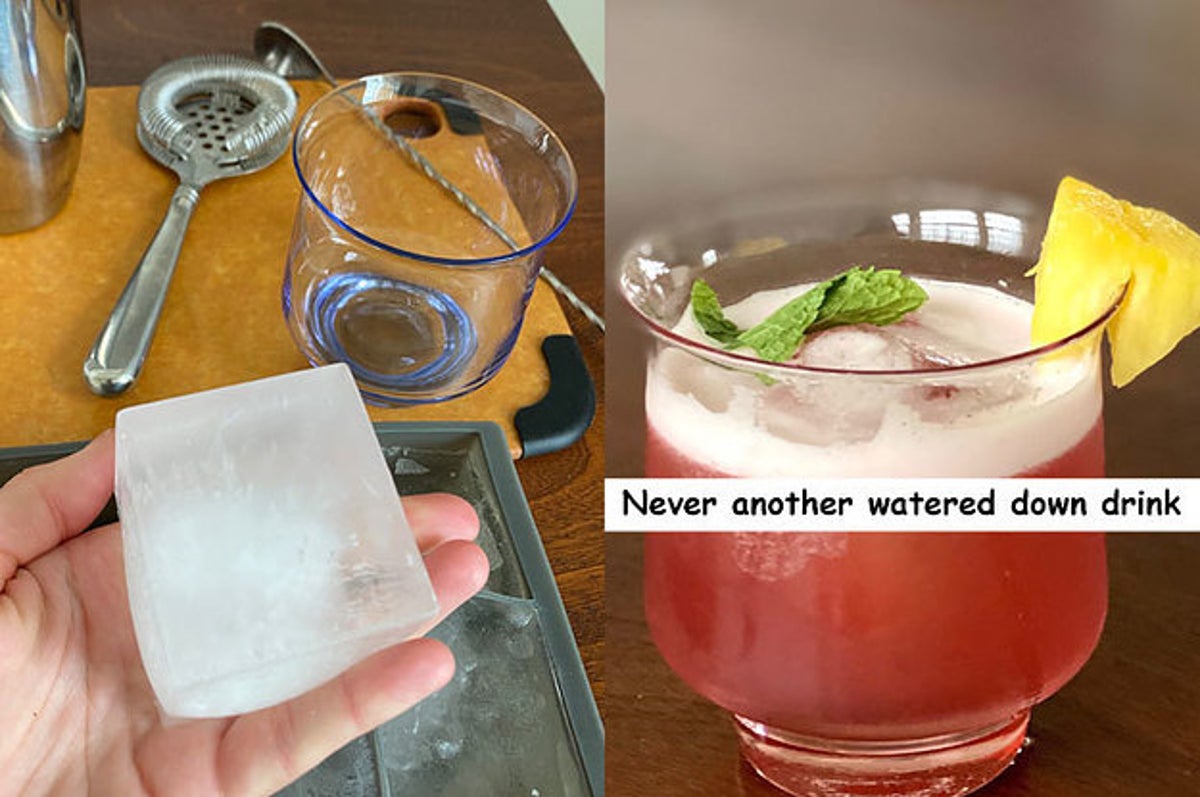 HOW TO MAKE GIANT ICE CUBES FOR COCKTAILS 