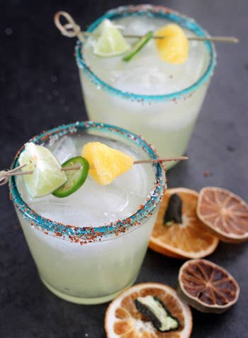 Two spicy margaritas
