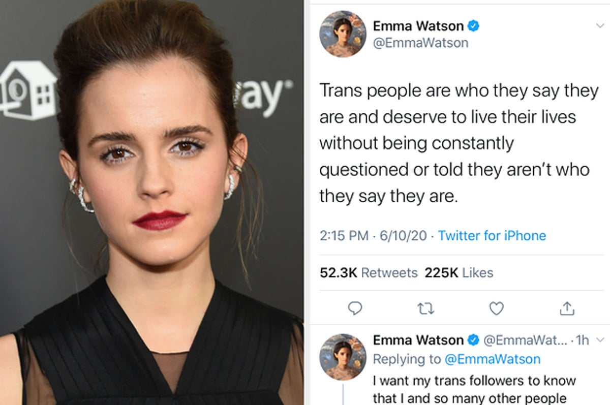 Emma Watson Shemale Sex - Emma Watson Speaks Out Against J.K. Rowling's Anti-Trans Comments