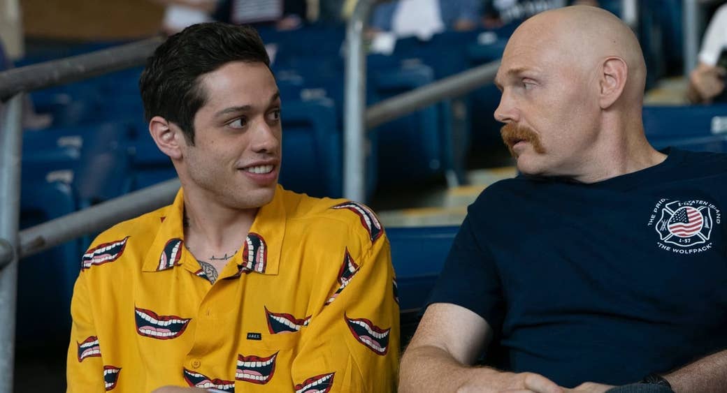 still of Pete Davidson and Bill Burr in The King of Staten Island