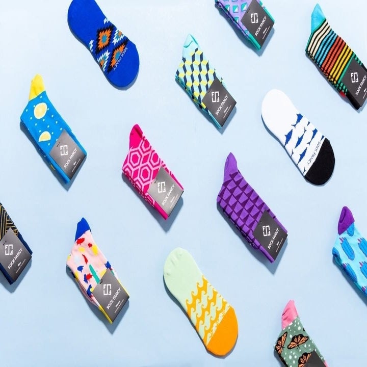 Various different socks in various different patterns