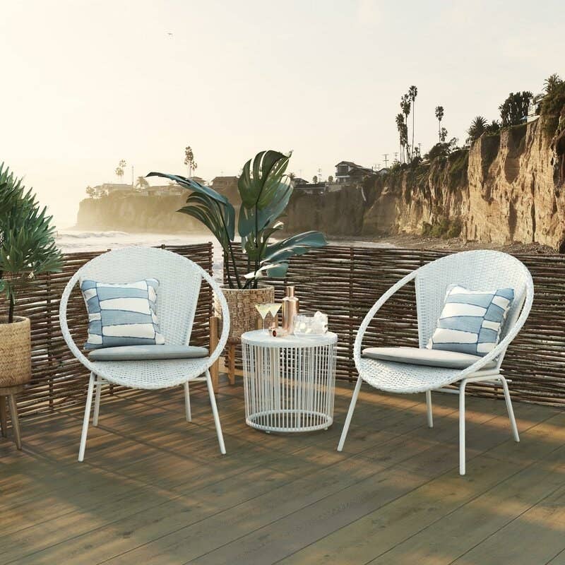 31 Pieces Of Small Space Outdoor Furniture, Compact Wicker Outdoor Furniture
