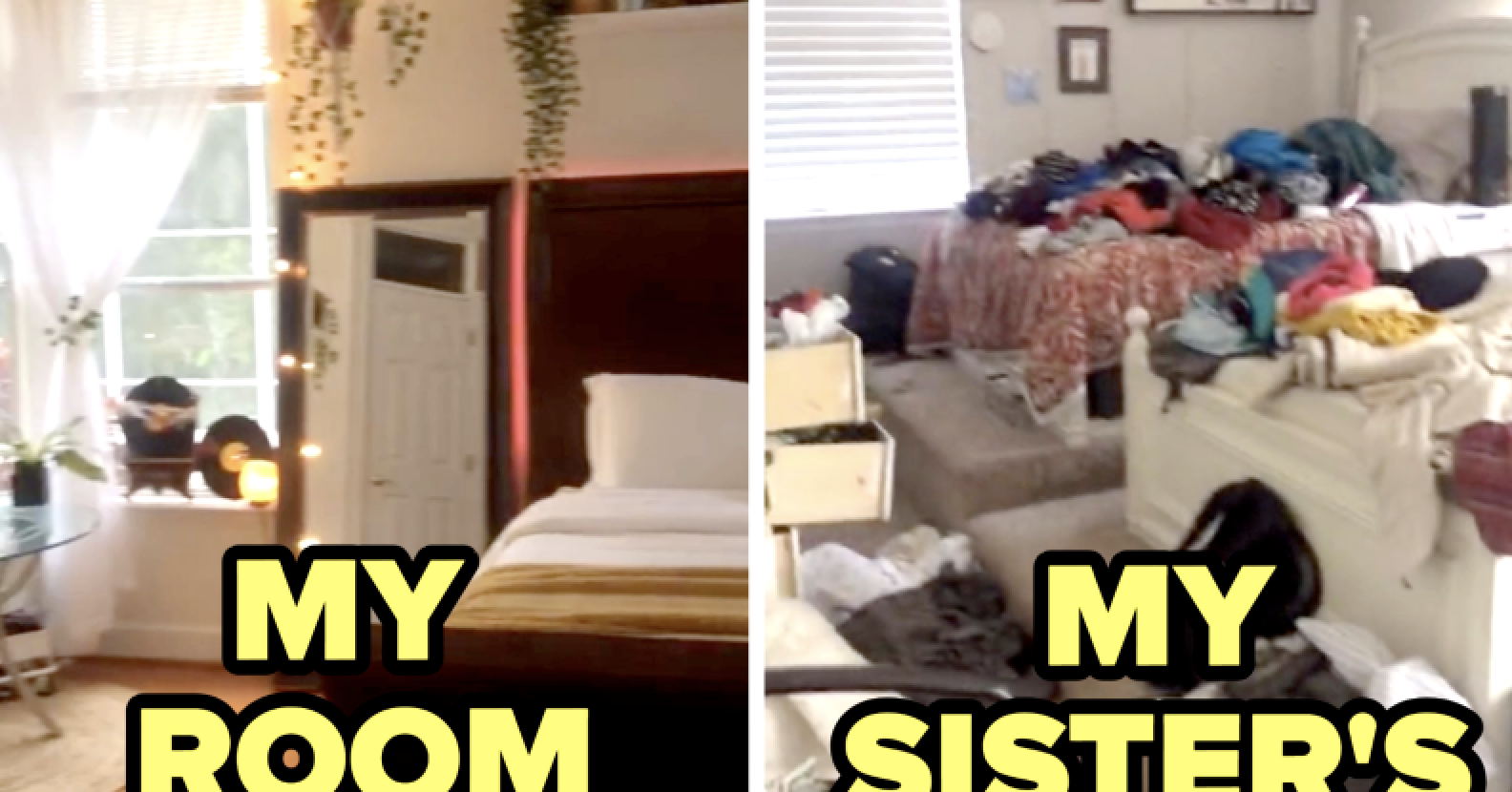 This Neat Vs. Messy Sister Room Challenge Has Got Me Wide-Eyed