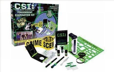 The kit that contains Crime Scene tape, and the toxic powder