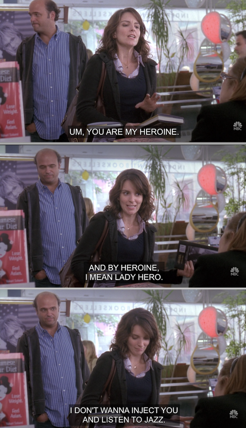 Liz meeting her hero at a book signing