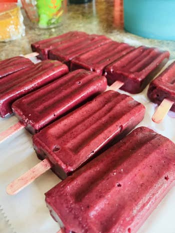 A reviewer photo of perfectly made popsicles