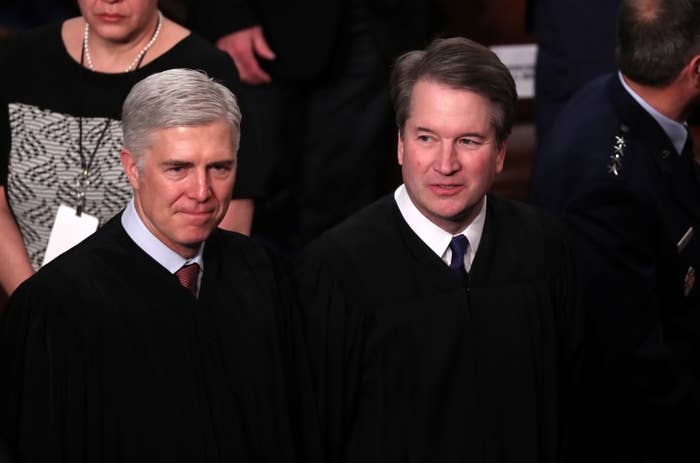 Justices Neil Gorsuch (left) and Brett Kavanaugh