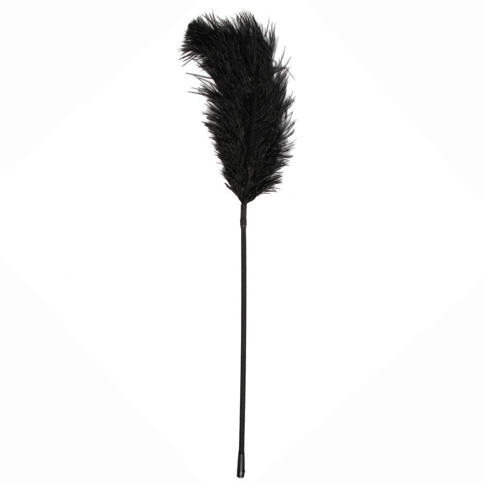 The black Bondage Boutique Luxury Ostrich Feather Tickler