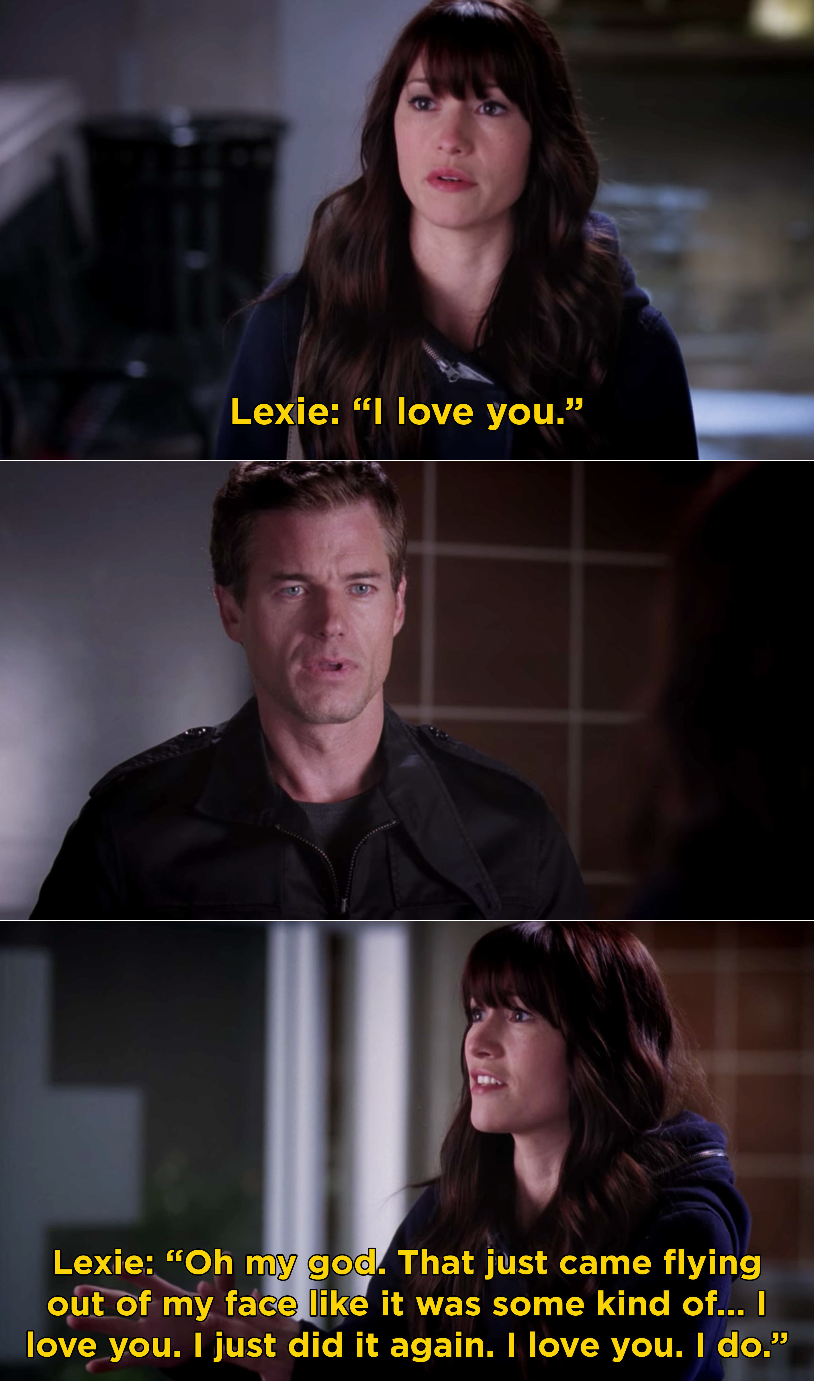 Lexie telling Mark she still loves him