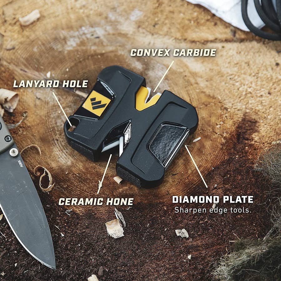 AccuSharp Knife & Tool Sharpener - Sharpens, Restores & Hones - Handheld  Sharpener for Fishing, Camping, Hunting - Diamond-Honed Tungsten Carbide
