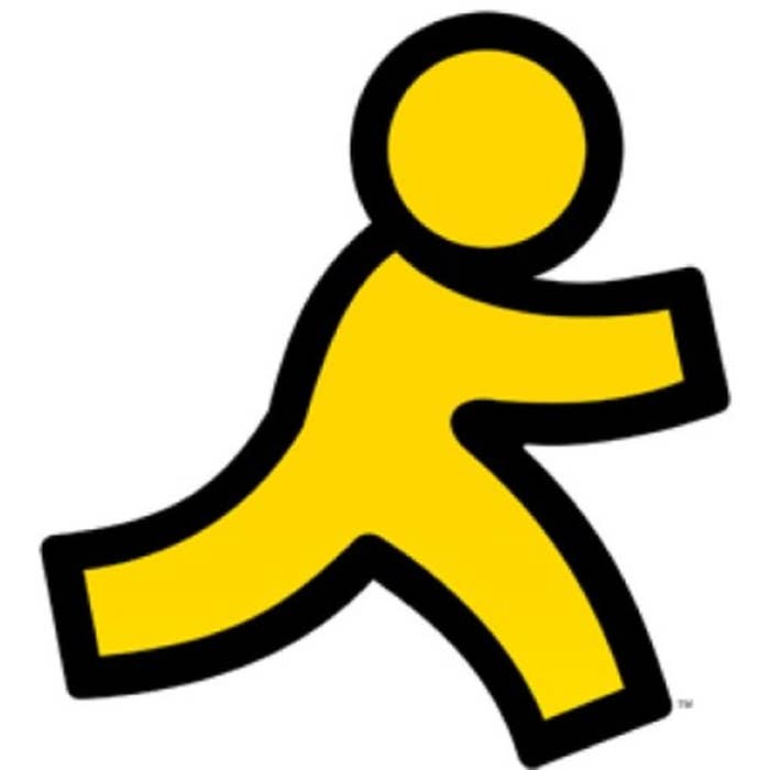 The AOL logo guy running off screen