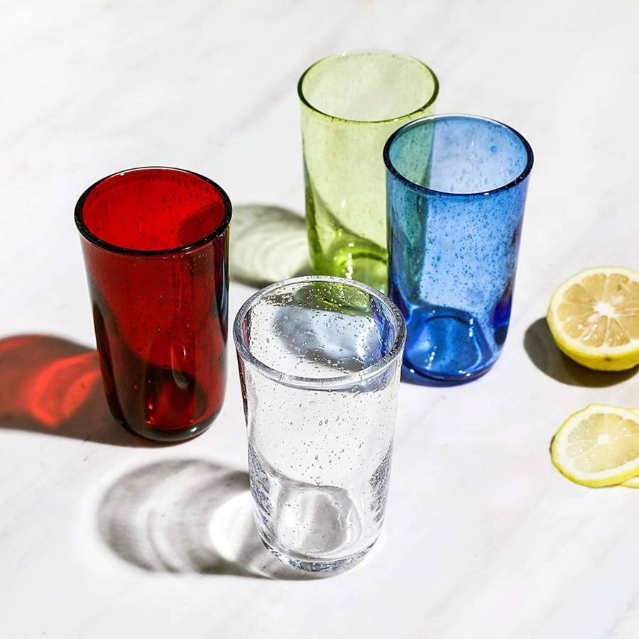 Estelle Colored Glass Tinted Regal Goblets 6-Piece Set