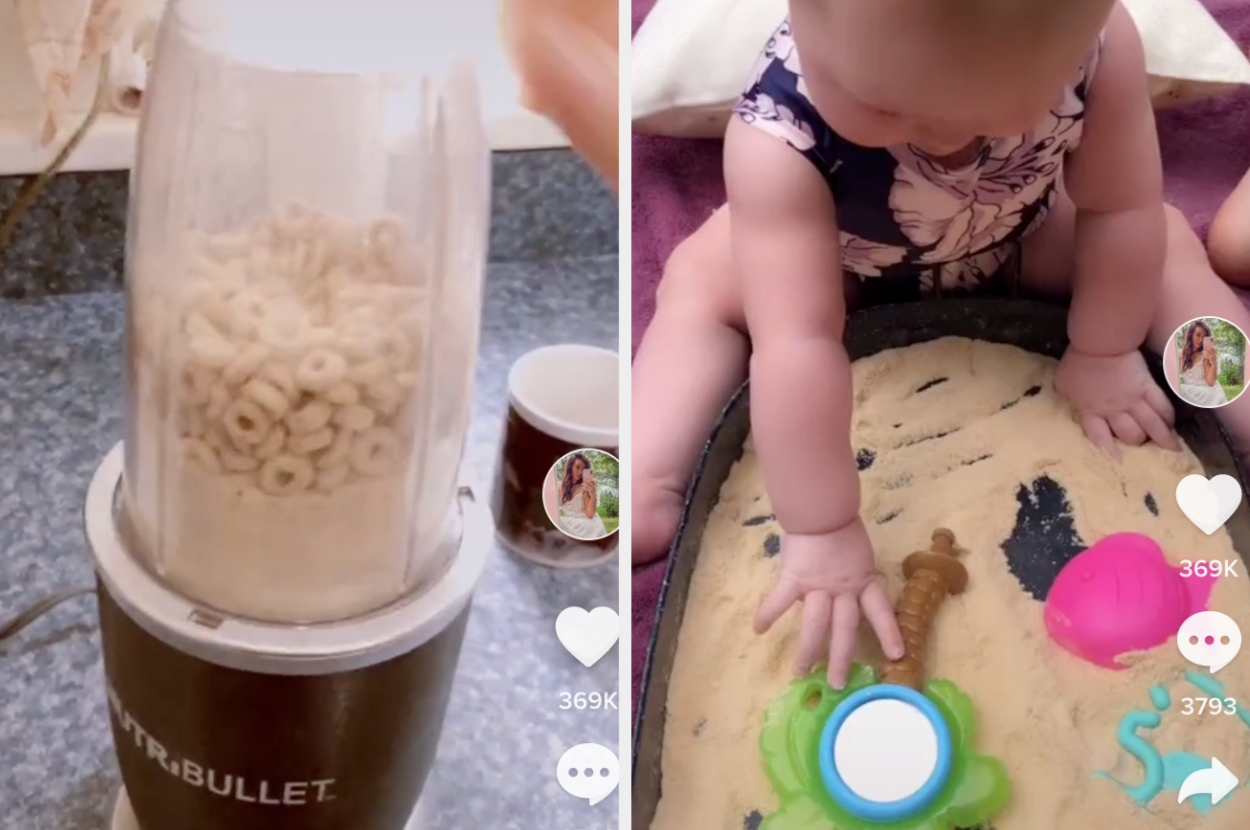 Edible Play Sand for Toddlers with Cheerios