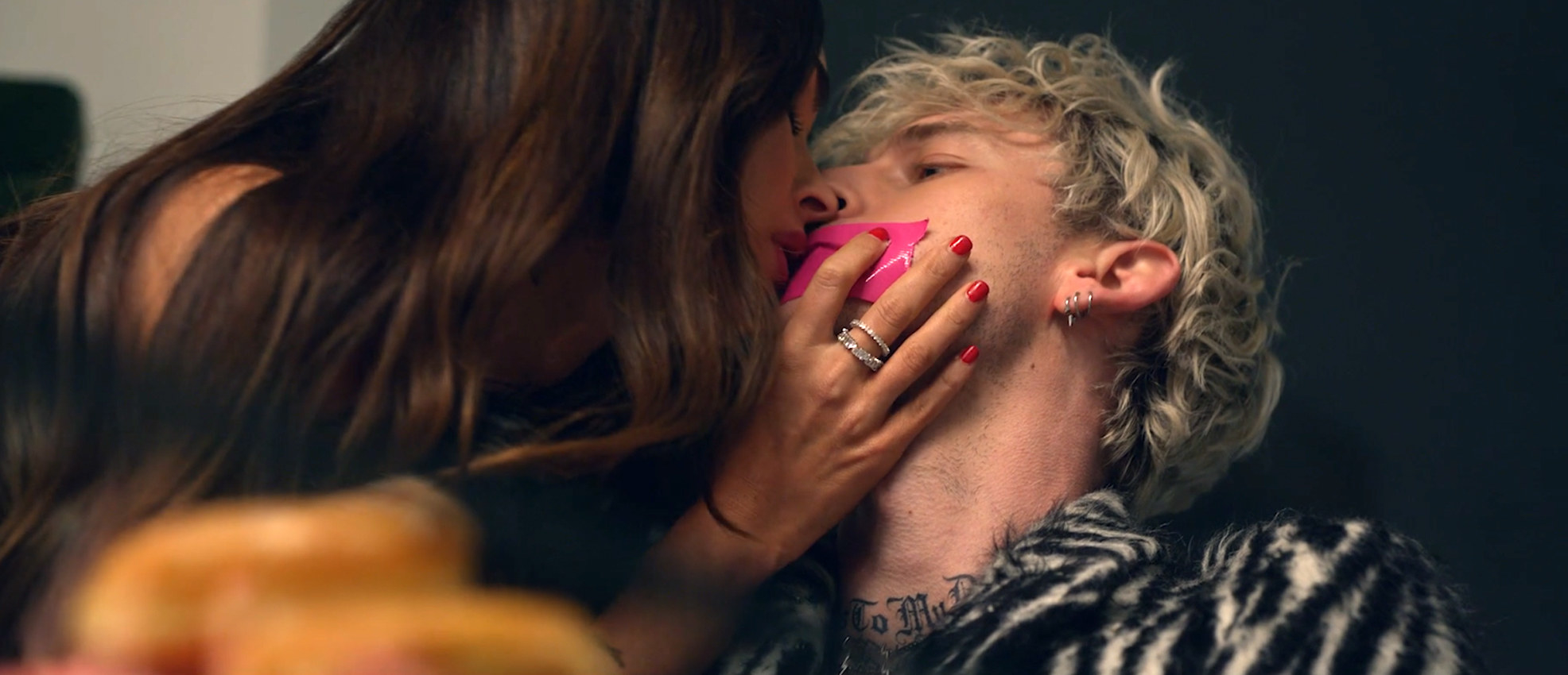 Megan Fox kisses Machine Gun Kelly in his &quot;Bloody Valentine&quot; music video