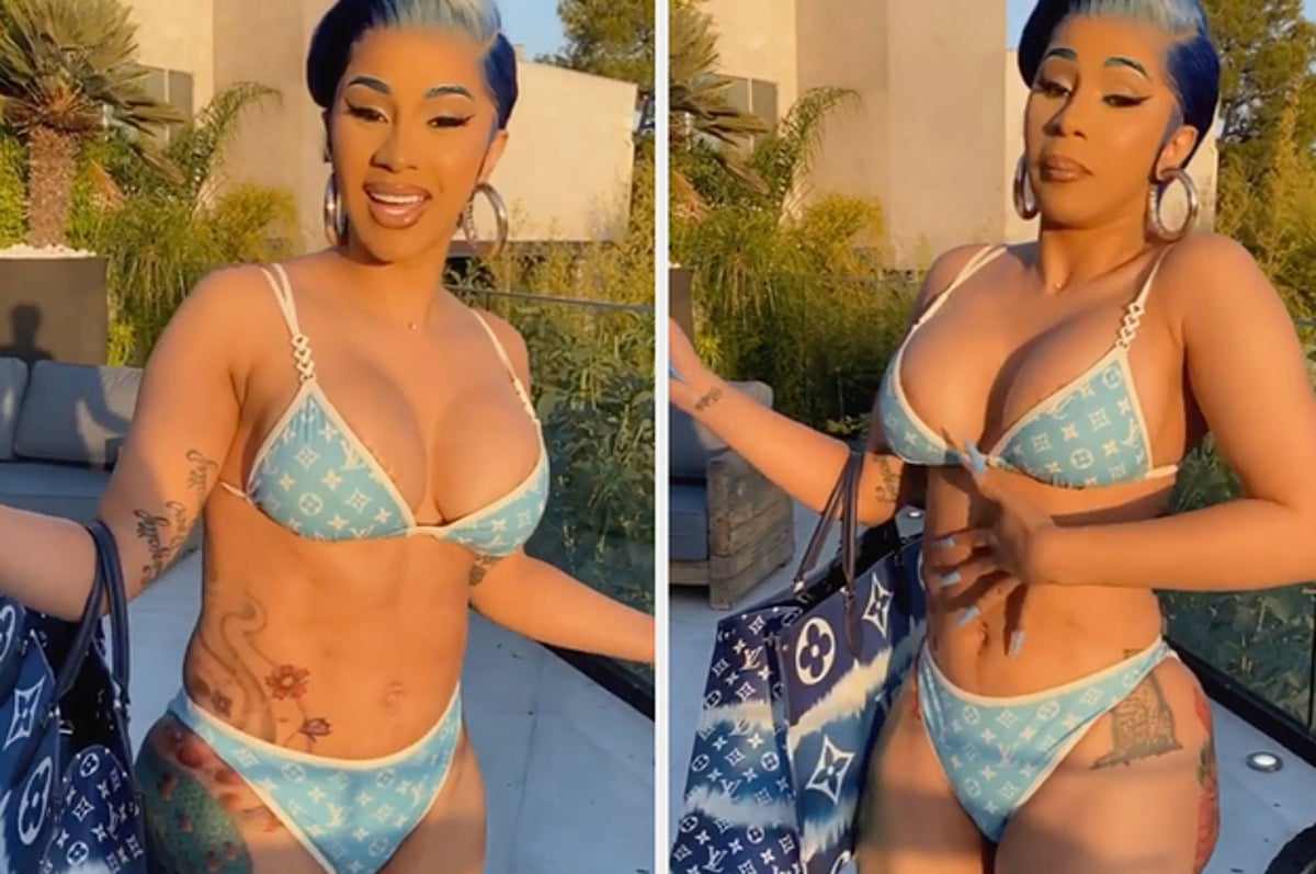 Men in panties photoshopped Cardi B Shows Off Her Body In Instagram Videos After Being Accused Of Editing Her Pictures