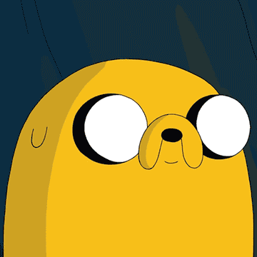 Gif of Jake from Adventure Time smiling