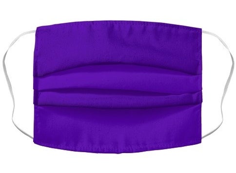 A purple face mask 