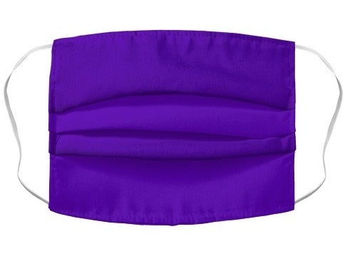 A purple face mask